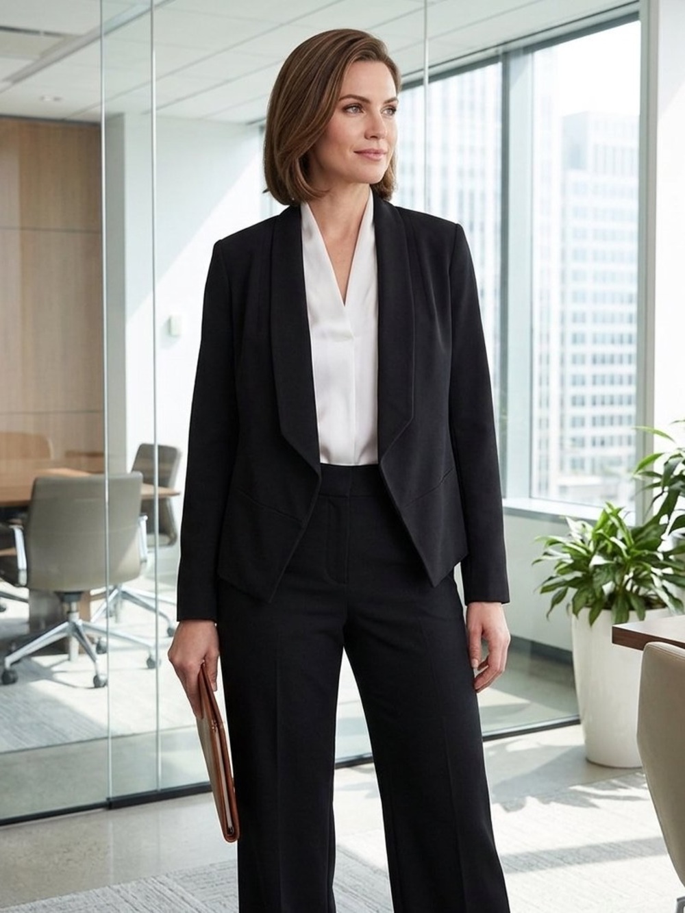 Philosophy Black Open-Front Blazer Jacket (12P)